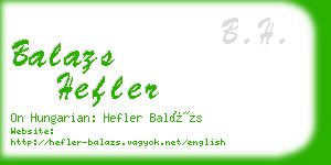 balazs hefler business card